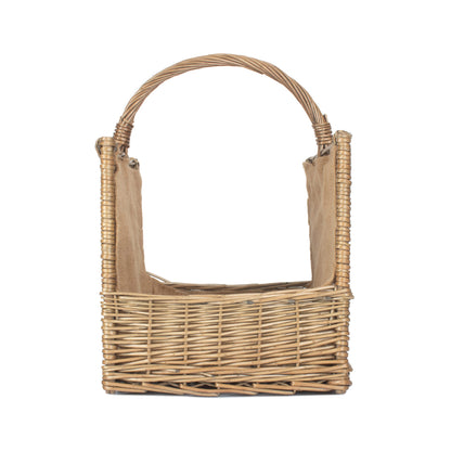 Antique Wash Open Ended Log Basket