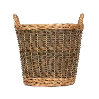 Small Unpeeled Log Basket With Lining