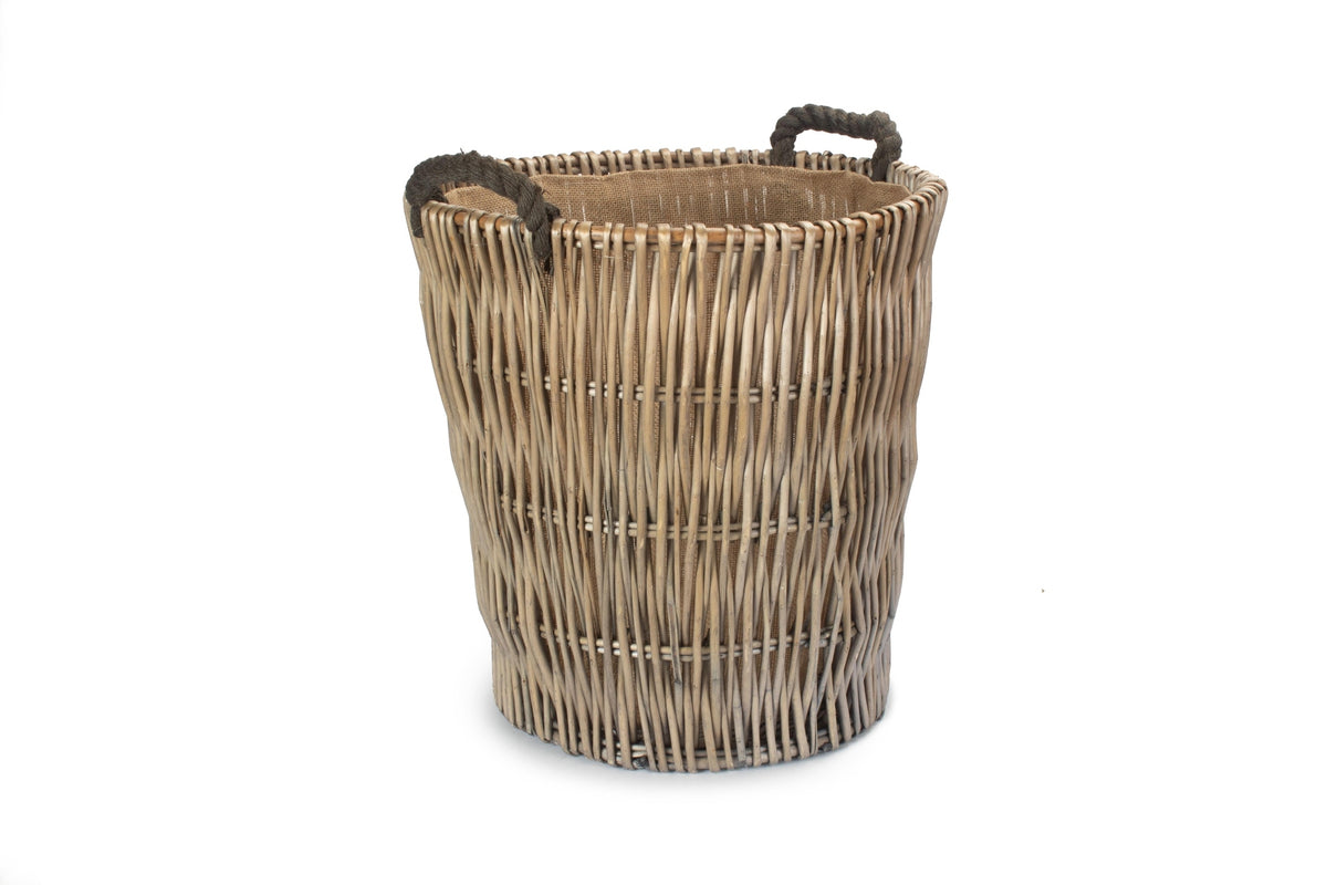 Tall Round Log Basket
