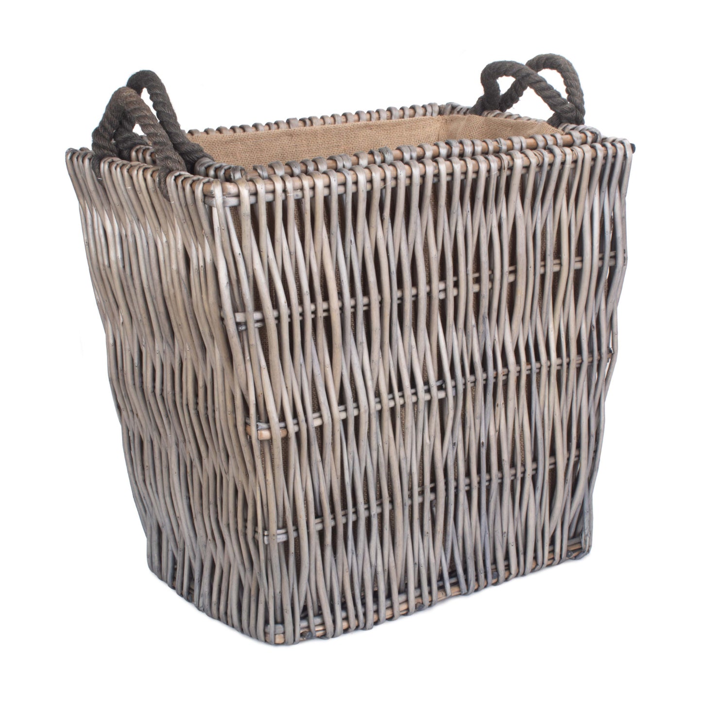 Rectangular Grey Log Basket Set 2