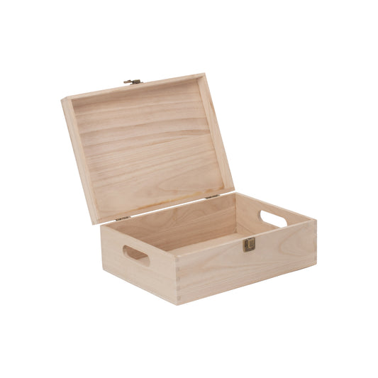 12 Inch Unvarnished Wooden Keepsake Box