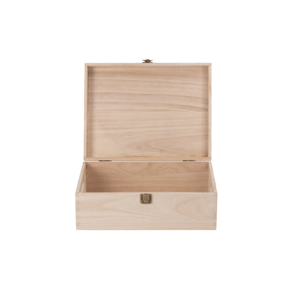 12 Inch Unvarnished Wooden Keepsake Box