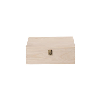 12 Inch Unvarnished Wooden Keepsake Box