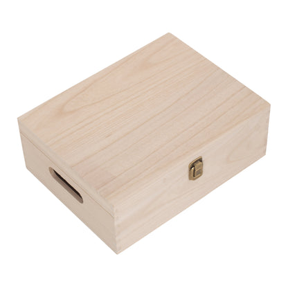12 Inch Unvarnished Wooden Keepsake Box