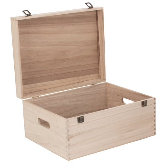 16 Inch Unvarnished Wooden keepsake Box