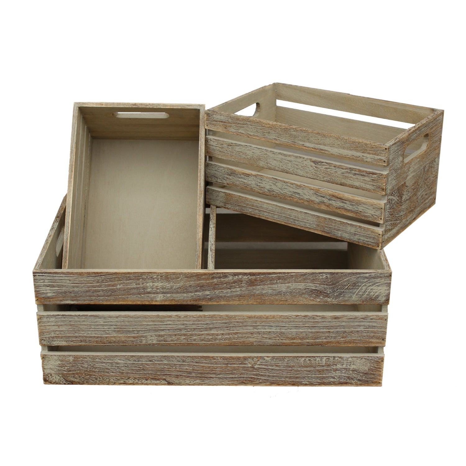 Oak Effect Crate Set 3