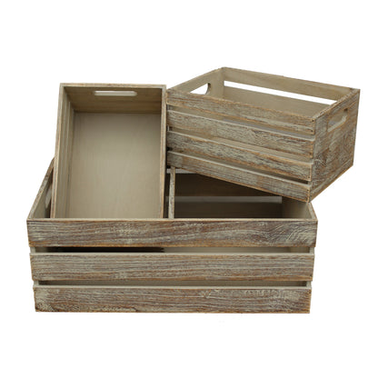 Oak Effect Crate Set 3