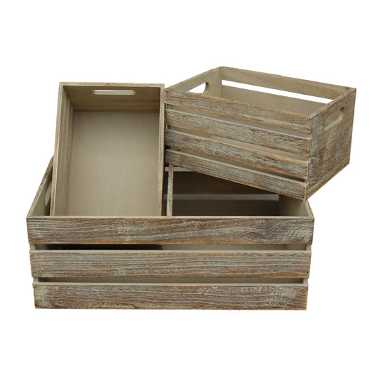 Oak Effect Crate Set 3