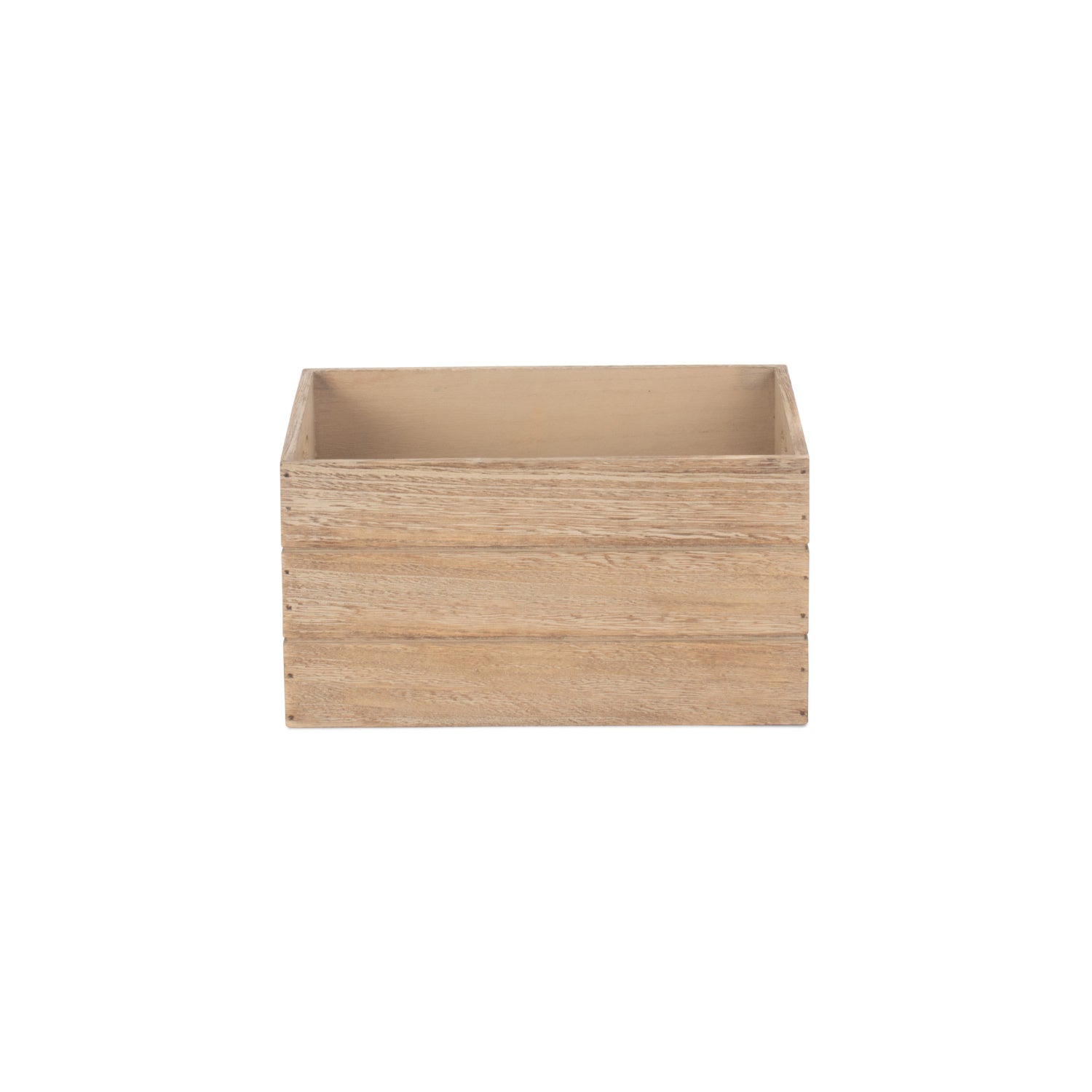 Small Oak Effect Heart Cut-Out Crate