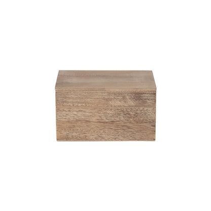 Small Oak Effect Heart Cut-Out Box with Lid