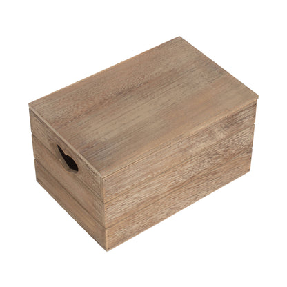 Small Oak Effect Heart Cut-Out Box with Lid