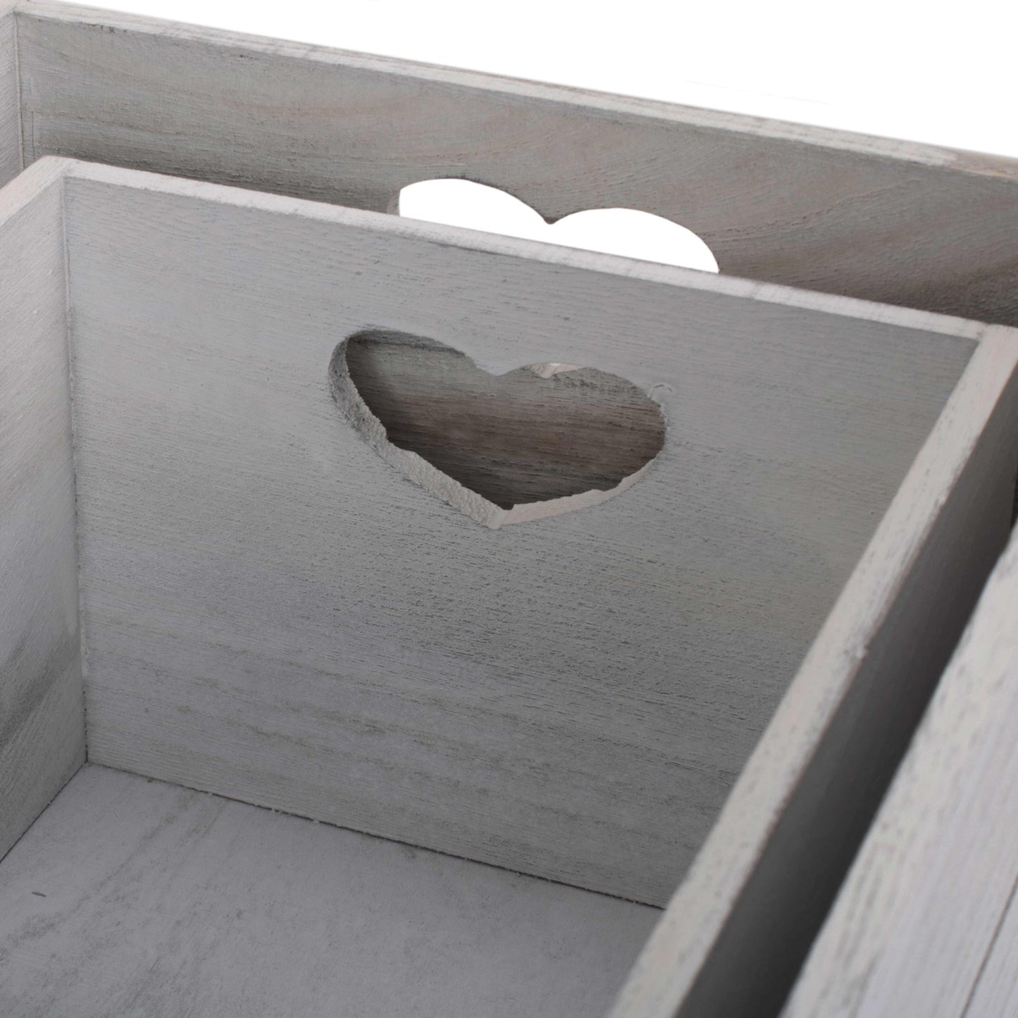 Vintage Heart Cut-out Crate Set 2