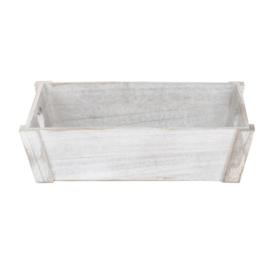 Large Vintage White Wash Heart Cut-Out Tray