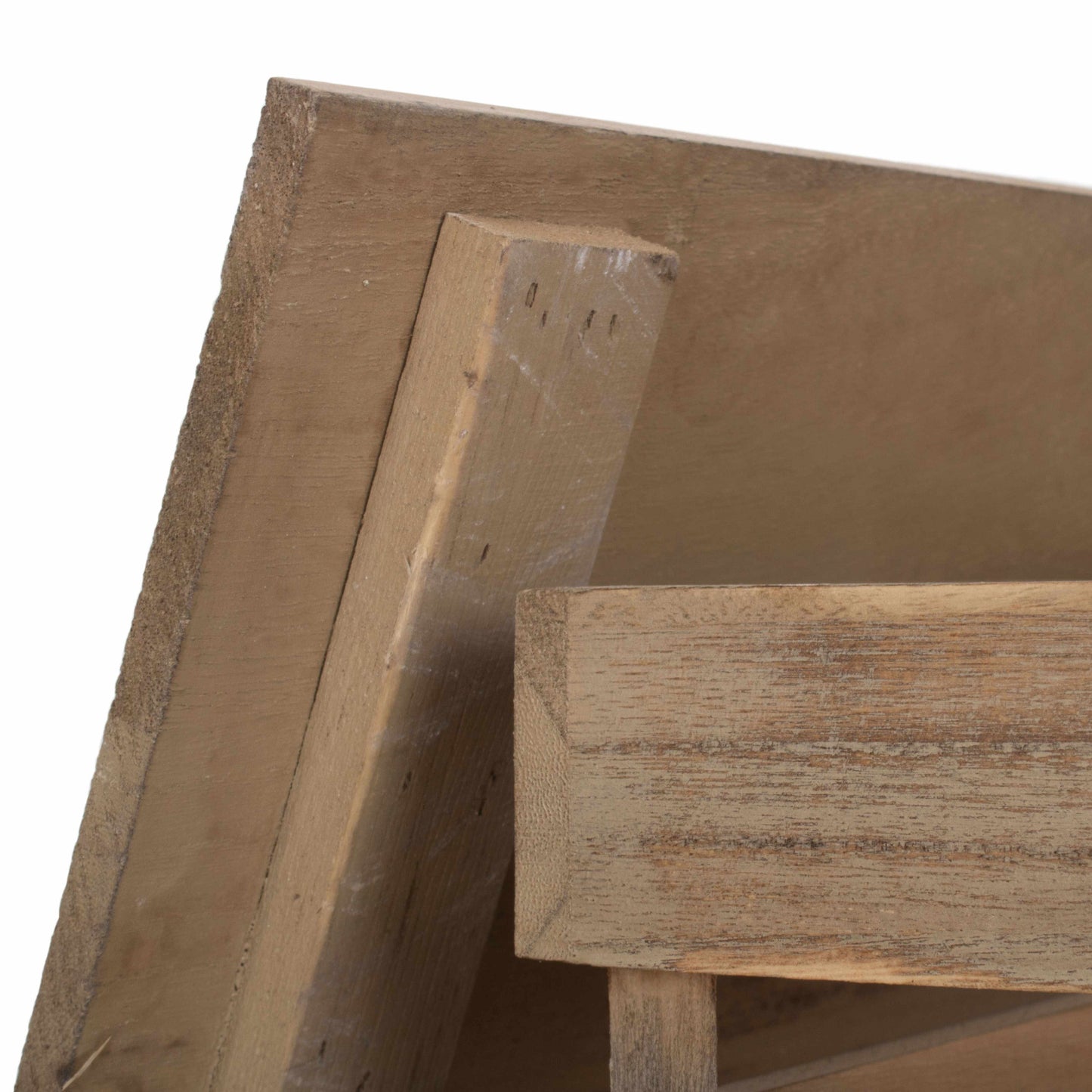 Medium Oak Effect Slatted Wooden Box