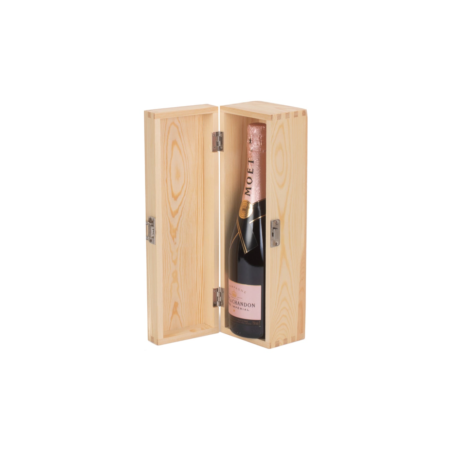 Single Bottle Clear Varnish Wooden Box