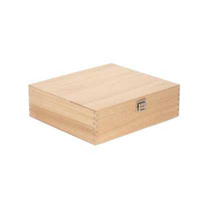 Three Bottle Clear Varnish Wooden Box