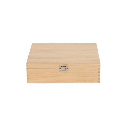 Three Bottle Clear Varnish Wooden Box