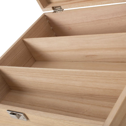 Three Bottle Clear Varnish Wooden Box