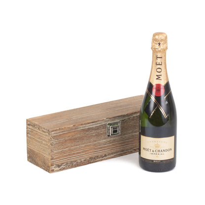 Single Bottle Oak Effect Wooden Box