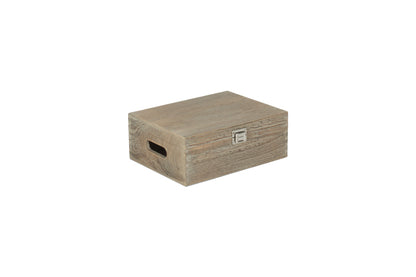 12 Inch Oak Effect Wooden Keepsake Box
