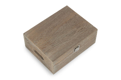 12 Inch Oak Effect Wooden Keepsake Box