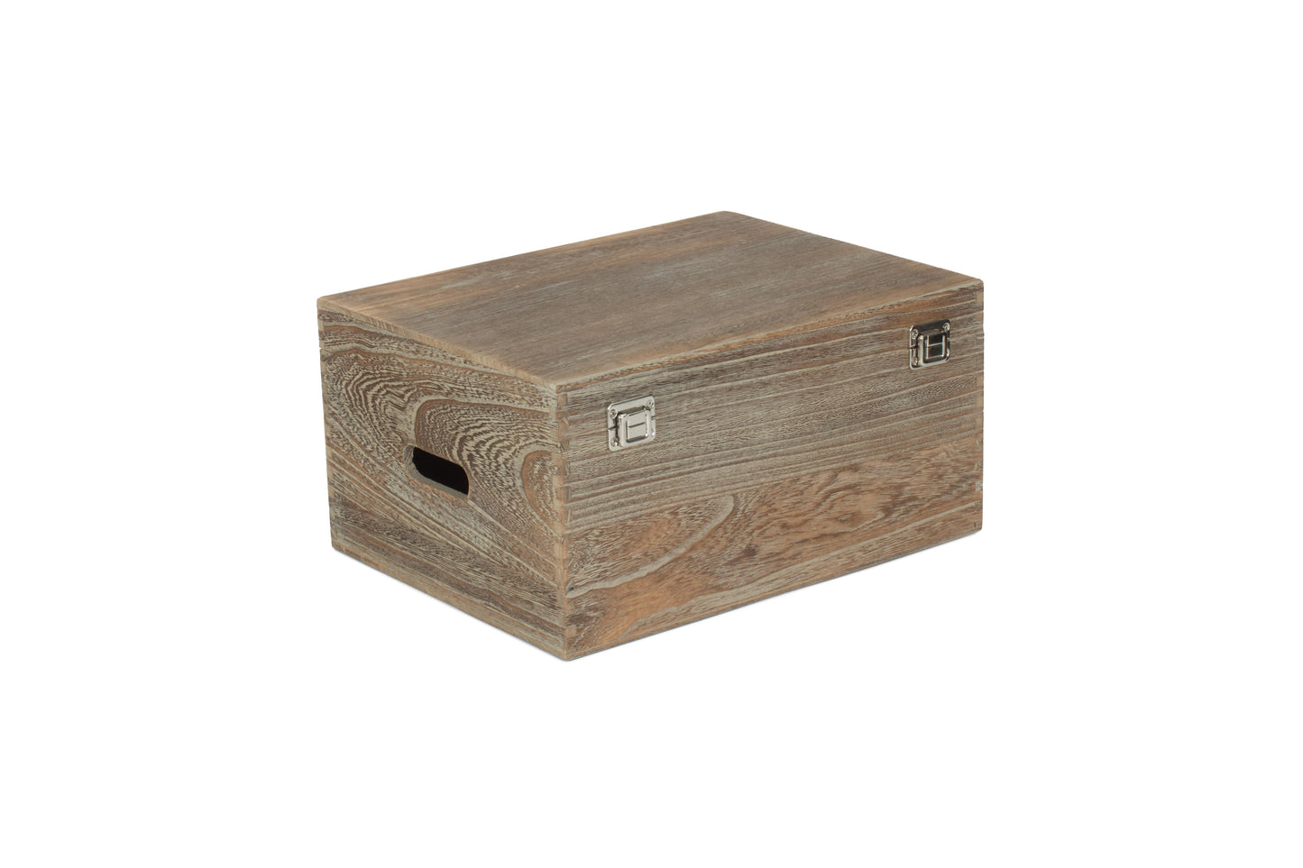 16 Inch Oak Effect Wooden Keepsake Box