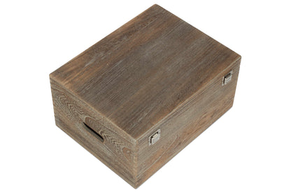 16 Inch Oak Effect Wooden Keepsake Box