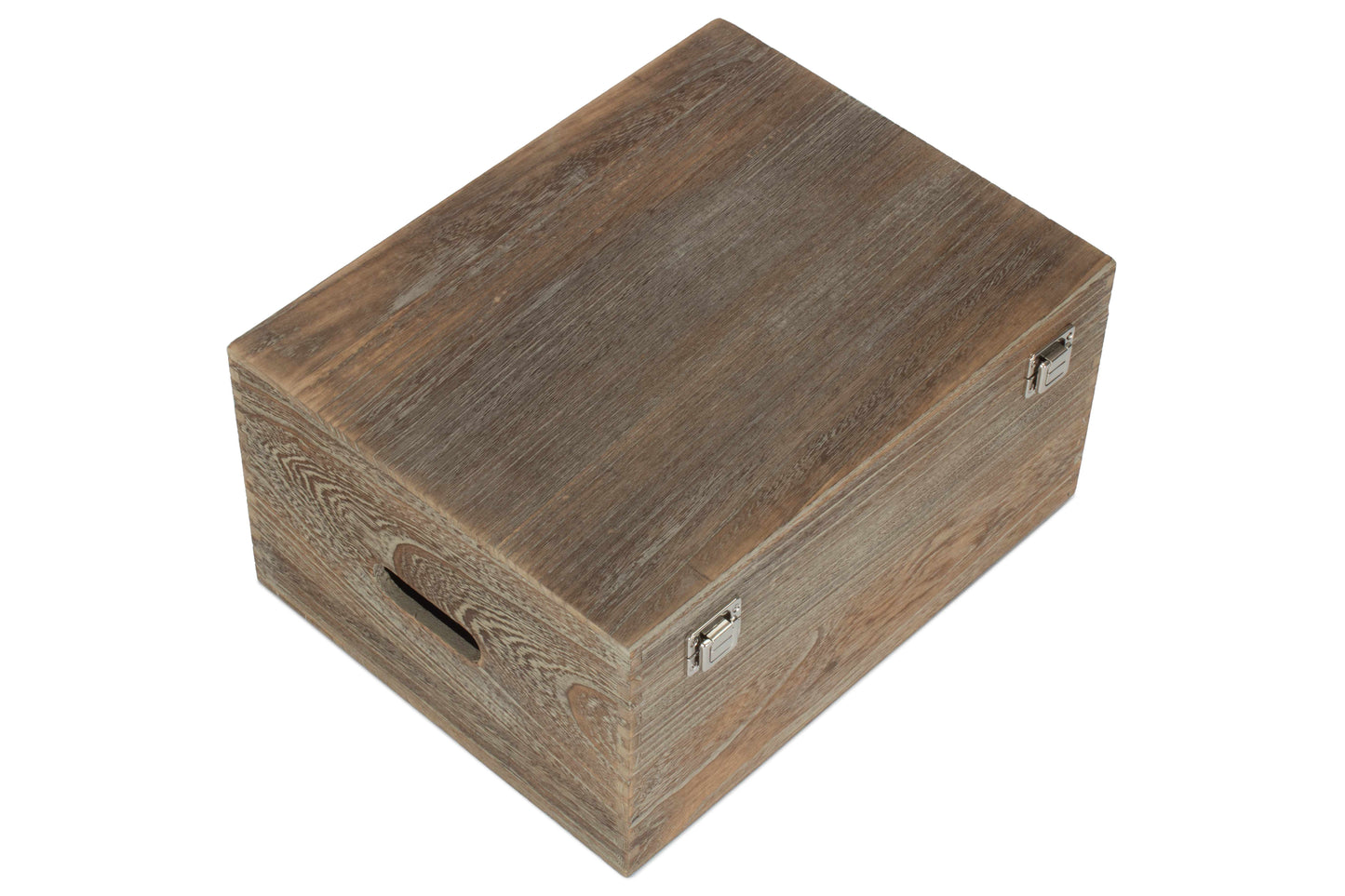 16 Inch Oak Effect Wooden Keepsake Box