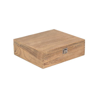 Three Bottle Oak Effect Wooden Box