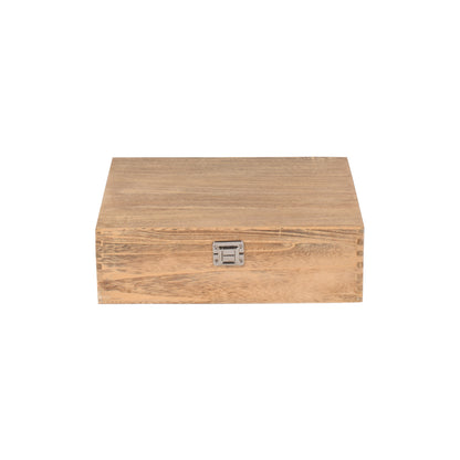 Three Bottle Oak Effect Wooden Box