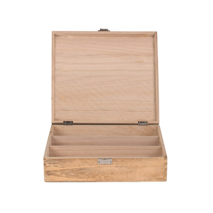Three Bottle Oak Effect Wooden Box