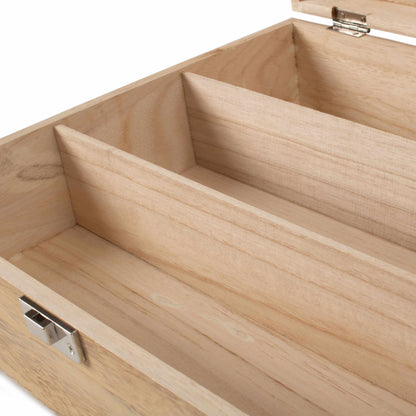 Three Bottle Oak Effect Wooden Box