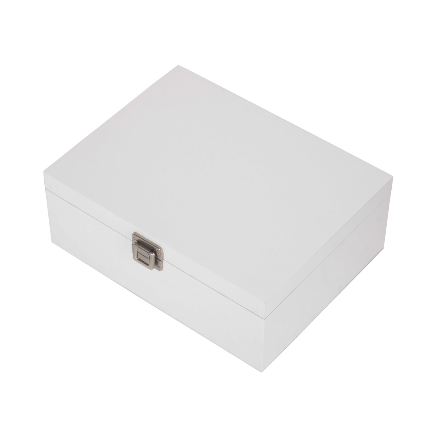 12 Inch White Wooden Box