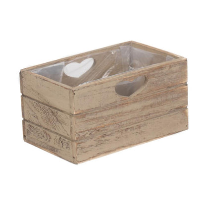 Oak Effect Planter With Plastic Lining