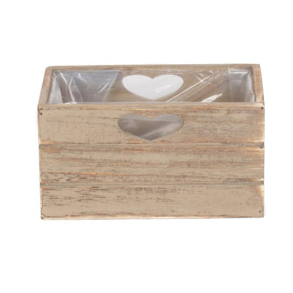 Oak Effect Planter With Plastic Lining
