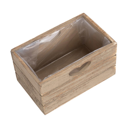 Oak Effect Planter With Plastic Lining