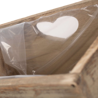 Oak Effect Planter With Plastic Lining
