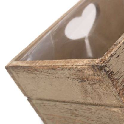 Oak Effect Planter With Plastic Lining