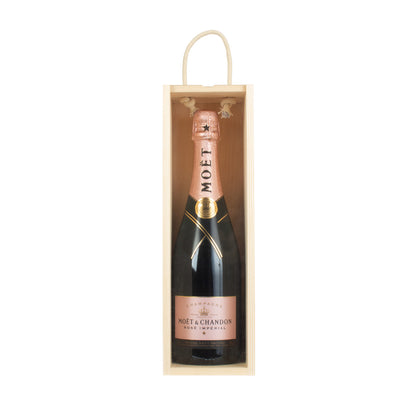Single Bottle Wooden Box With Clear Acrylic Sliding Lid