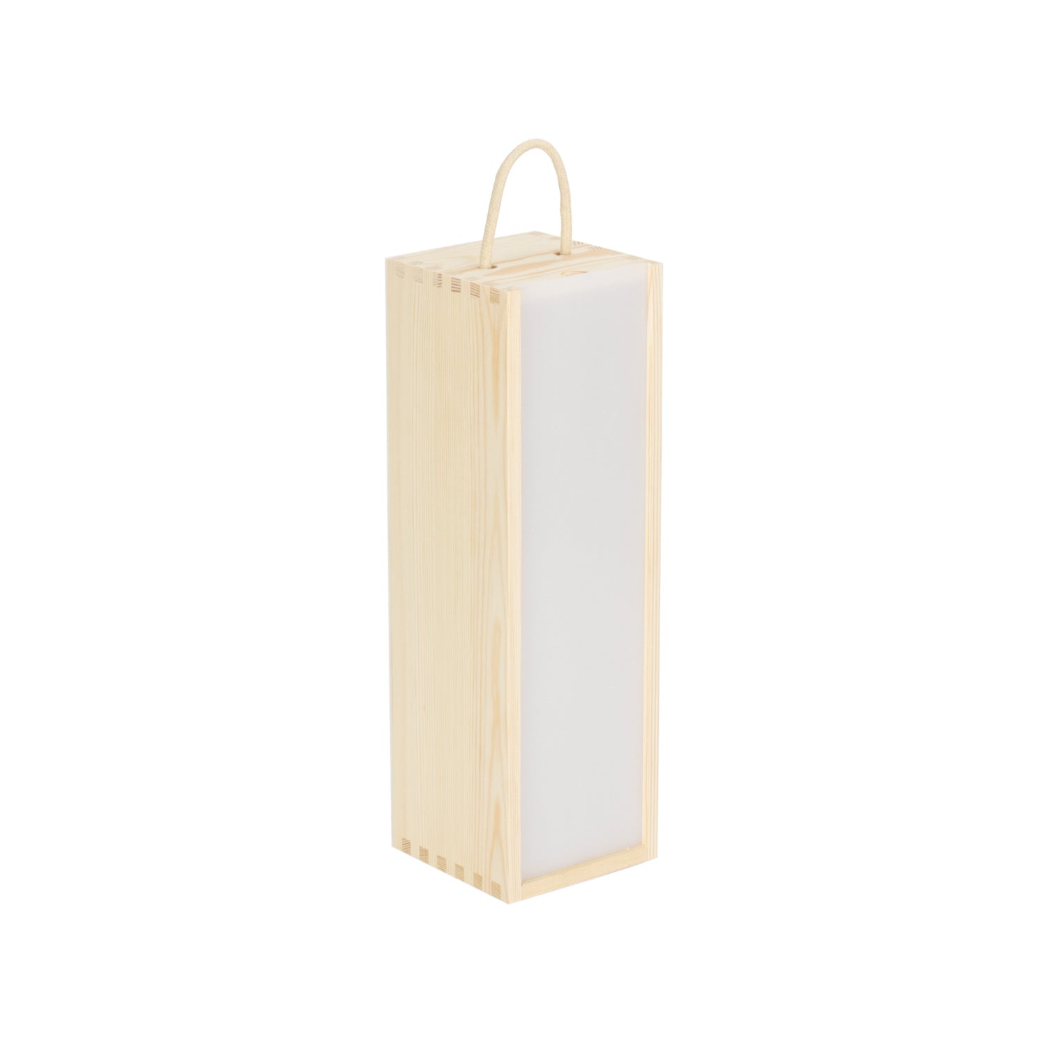 Single Bottle Wooden Box With Clear Acrylic Sliding Lid