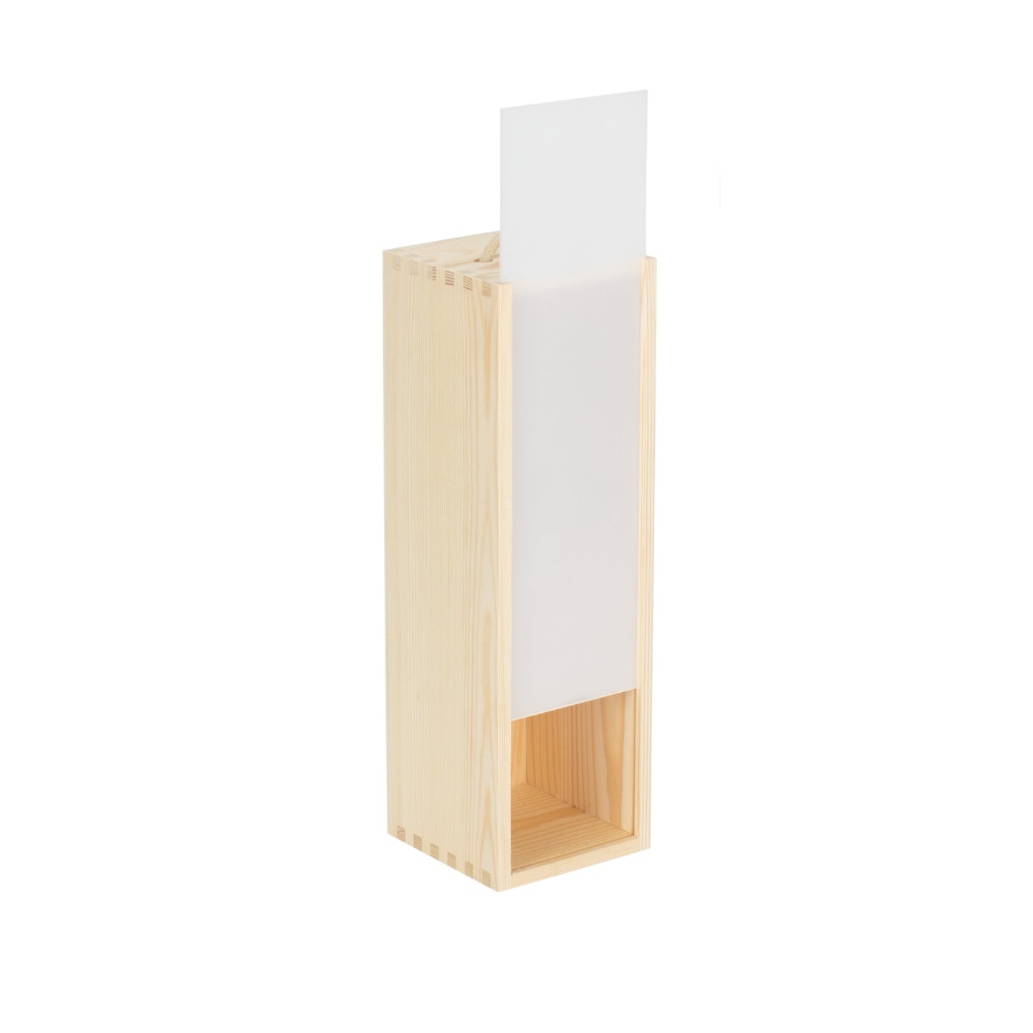 Single Bottle Wooden Box With Clear Acrylic Sliding Lid