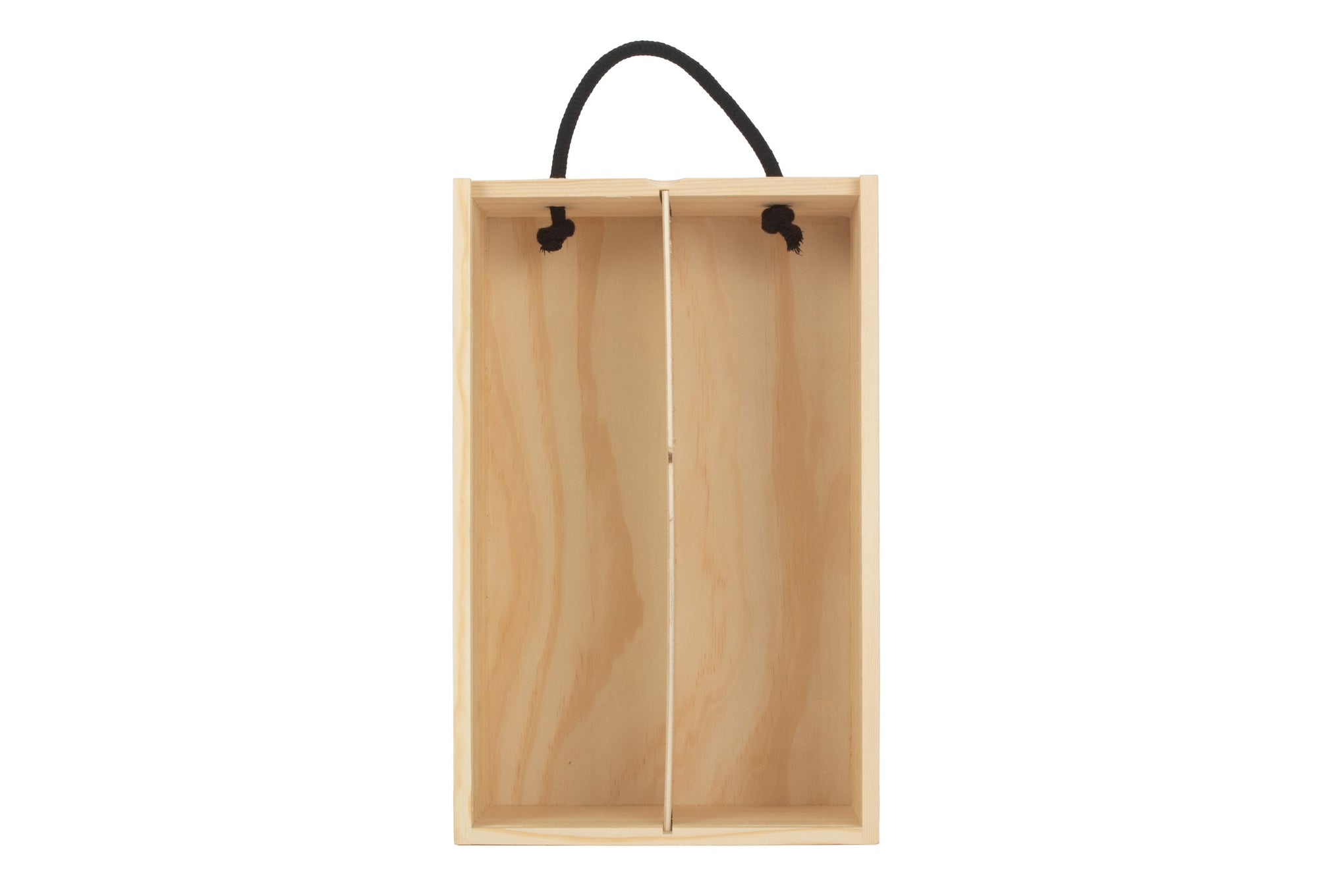 2 Bottle Box with Sliding Wooden Lid