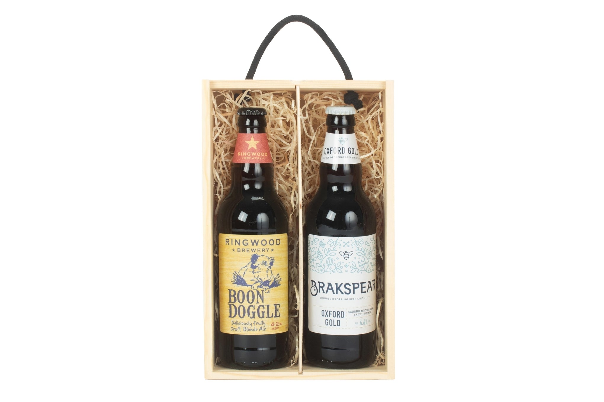 2 Bottle Box with Sliding Wooden Lid