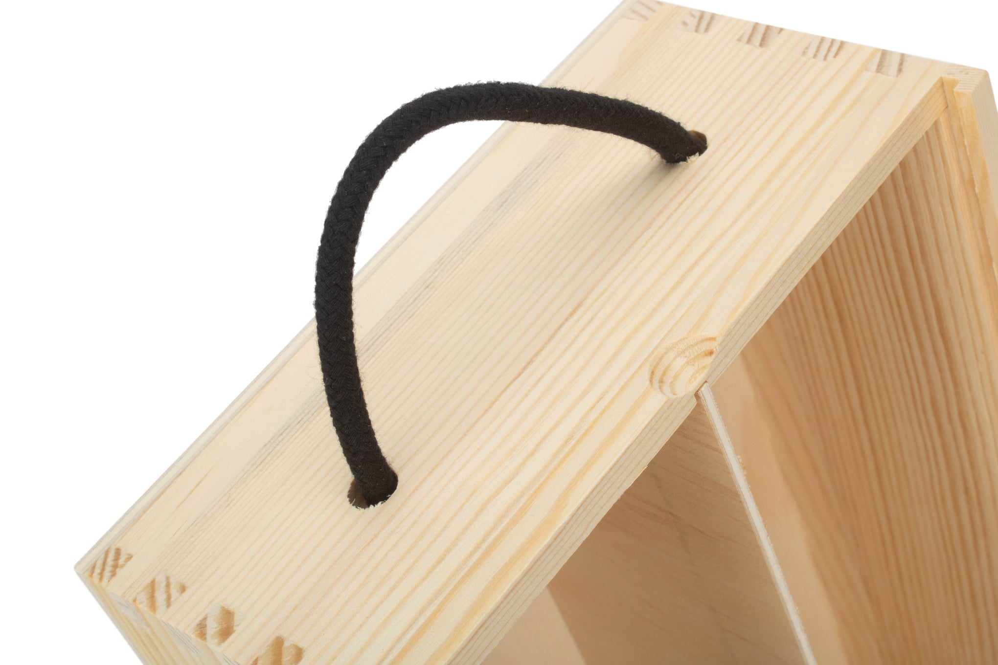 2 Bottle Box with Sliding Wooden Lid