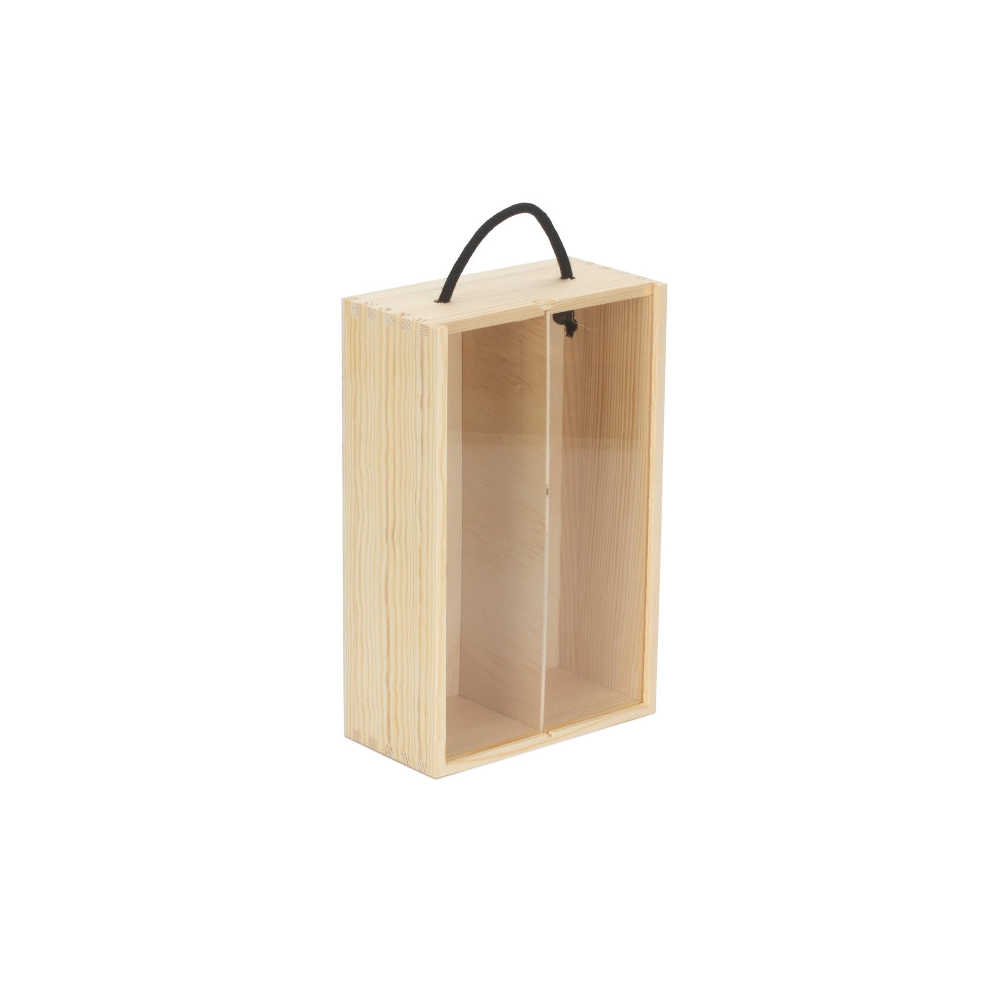 2 Bottle Box with Sliding Acrylic Lid