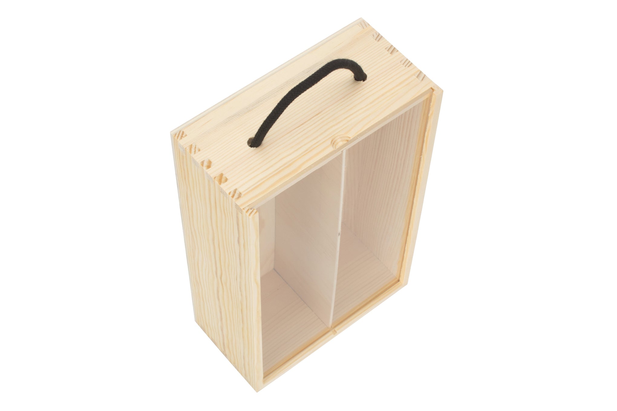 2 Bottle Box with Sliding Acrylic Lid