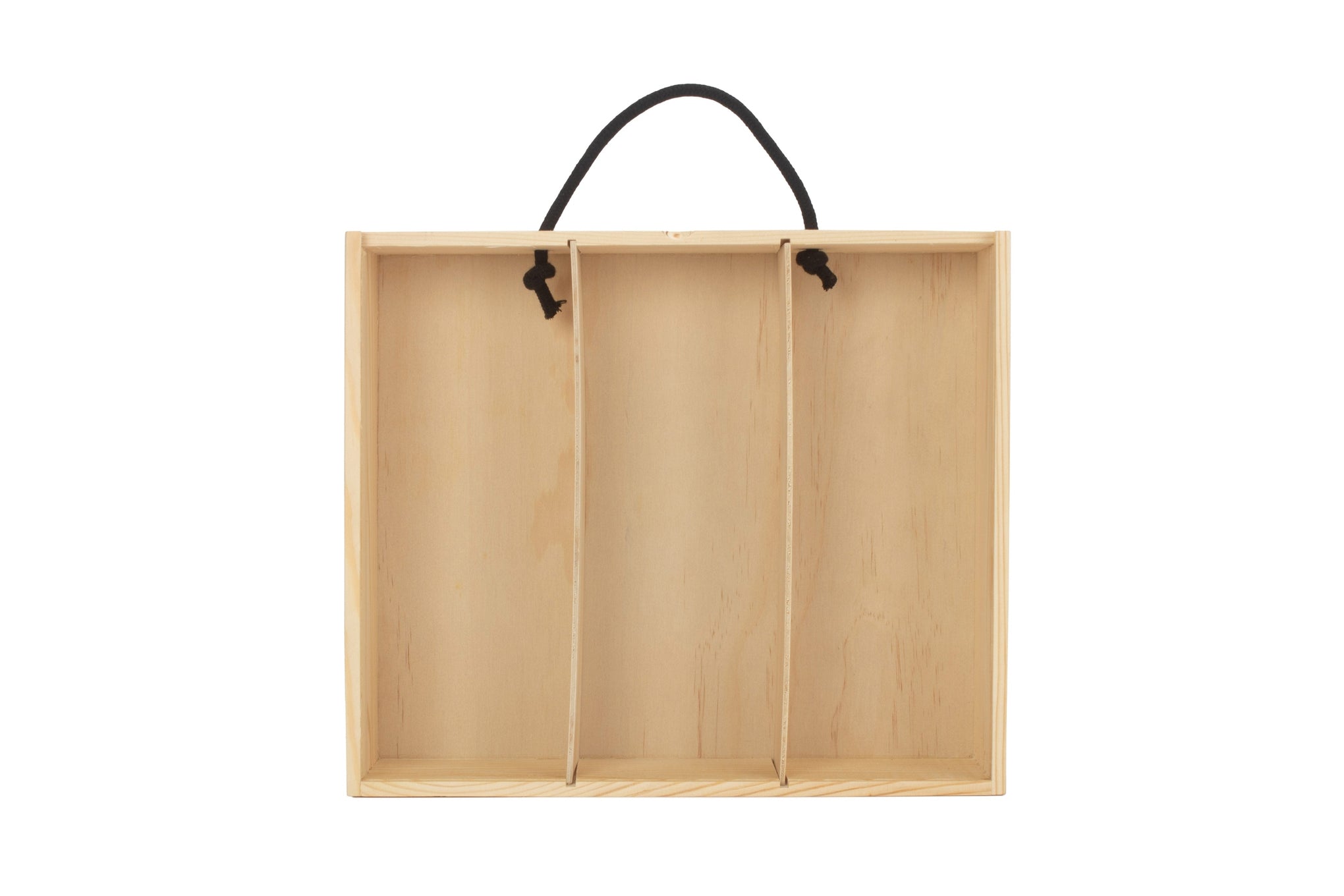 3 Bottle Box with Sliding Wooden Lid