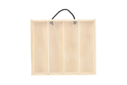 4 Bottle Box with Sliding Acrylic Lid