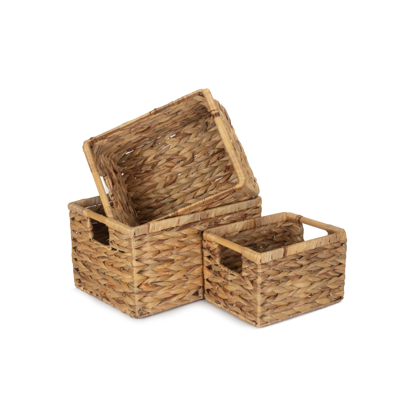 Nordic Water Hyacinth Storage Basket Set 3