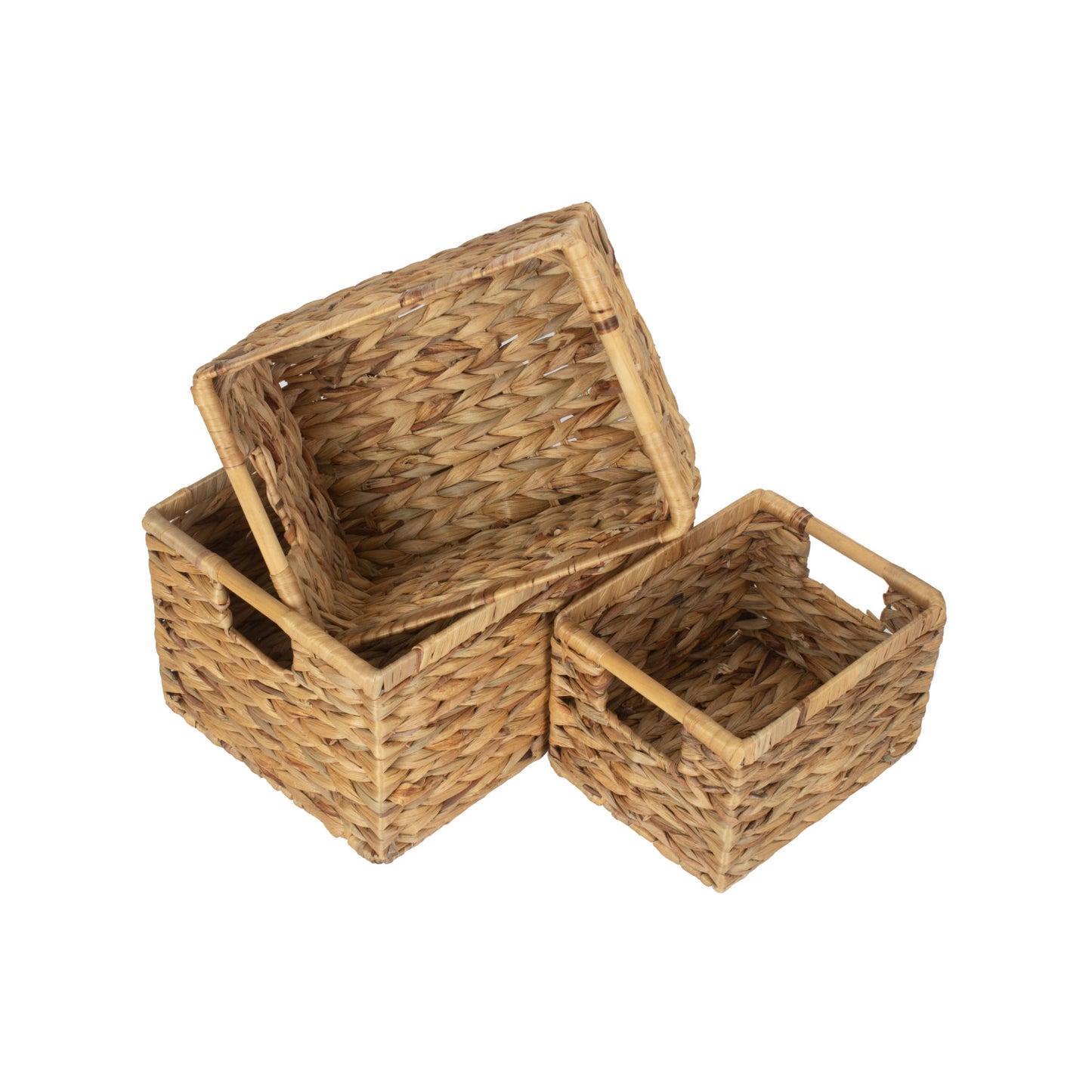 Nordic Water Hyacinth Storage Basket Set 3
